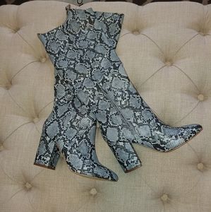 Steve Madden Sattelite Snake Skin tall boots